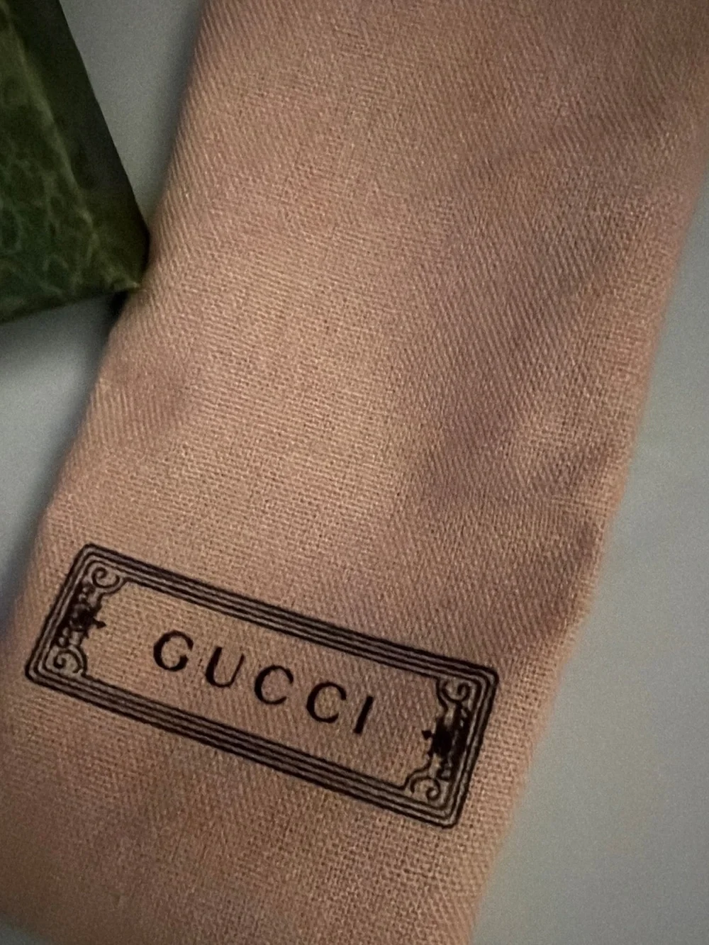 Gucci Green Patterned Gift Bag, Box & Dust Pouch Set
